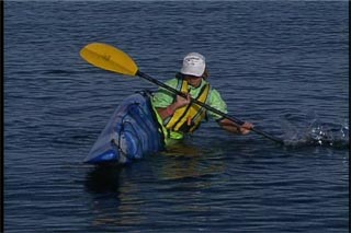 Learn the brace to remain upright in a kayak