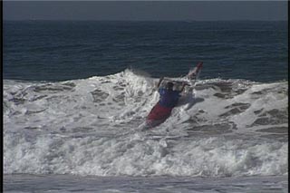 Dealing with the surf zone in a kayak