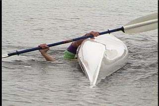 Basic motions of rolling a kayak